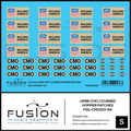 S Scale UPRR CMO Covered Hopper Patches Decal Set Fusion Scale Graphics