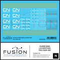 N Scale Canadian National EMD SD60 Locomotives Decal Set Fusion Scale Graphics