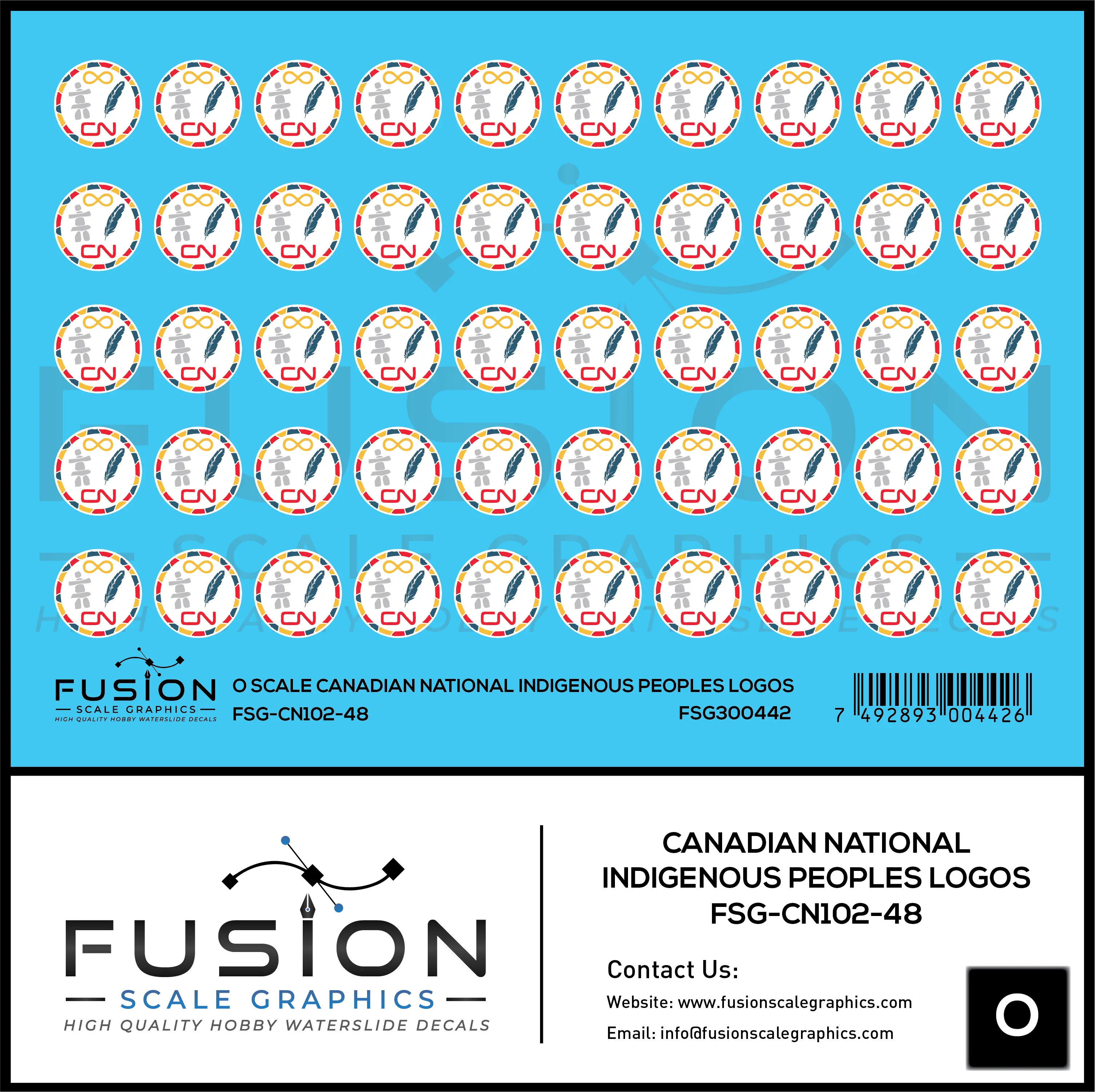 O Scale Canadian National Indigenous Peoples Logos Decal Set Fusion Scale Graphics