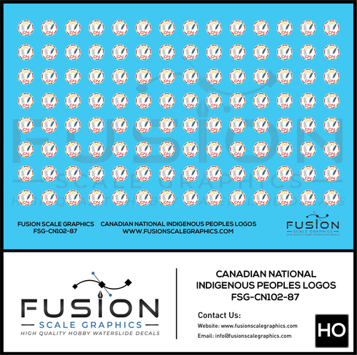 HO Scale Canadian National Indigenous Peoples Logos Decal Set Fusion Scale Graphics