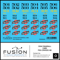 O Scale CNW Crandall Cabs Decal Set Fusion Scale Graphics