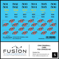 S Scale CNW Crandall Cabs Decal Set Fusion Scale Graphics