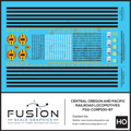 HO Scale Central Oregon and Pacific Railroad Locomotives Decal Set Fusion Scale Graphics