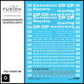 O Scale Canadian Pacific EMD SD GP ECO Rebuild Locomotive Decal Set Fusion Scale Graphics