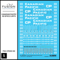 S Scale Canadian Pacific EMD SD GP ECO Rebuild Locomotive Decal Set Fusion Scale Graphics