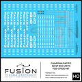 HO Scale Canadian Pacific EMD SD GP ECO Rebuild Locomotive Decal Set Fusion Scale Graphics