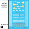 S Scale CPKC ES44AC Locomotives Decal Set Fusion Scale Graphics