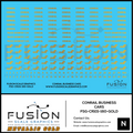 Metallic Gold N Scale Conrail Business Cars Decal Set Fusion Scale Graphics