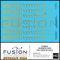 Metallic Gold HO Scale Conrail Business Cars Decal Set Fusion Scale Graphics