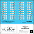 S Scale CRDX Black W/ White Patch Freight Car Repatch Decal Set Fusion Scale Graphics