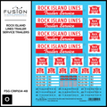 O Scale Rock Island Lines Trailer Service Decal Set Fusion Scale Graphics