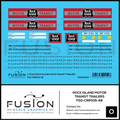 O Scale Rock Island Motor Transit Trailers Decal Set Fusion Scale Graphics