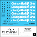 S Scale Chicago Rail Link EMD GP18 14 & 15 Locomotive Decal Set Fusion Scale Graphics