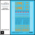 S Scale CSX Black Hornet EMD SD40-2 Locomotive Decal Set Fusion Scale Graphics