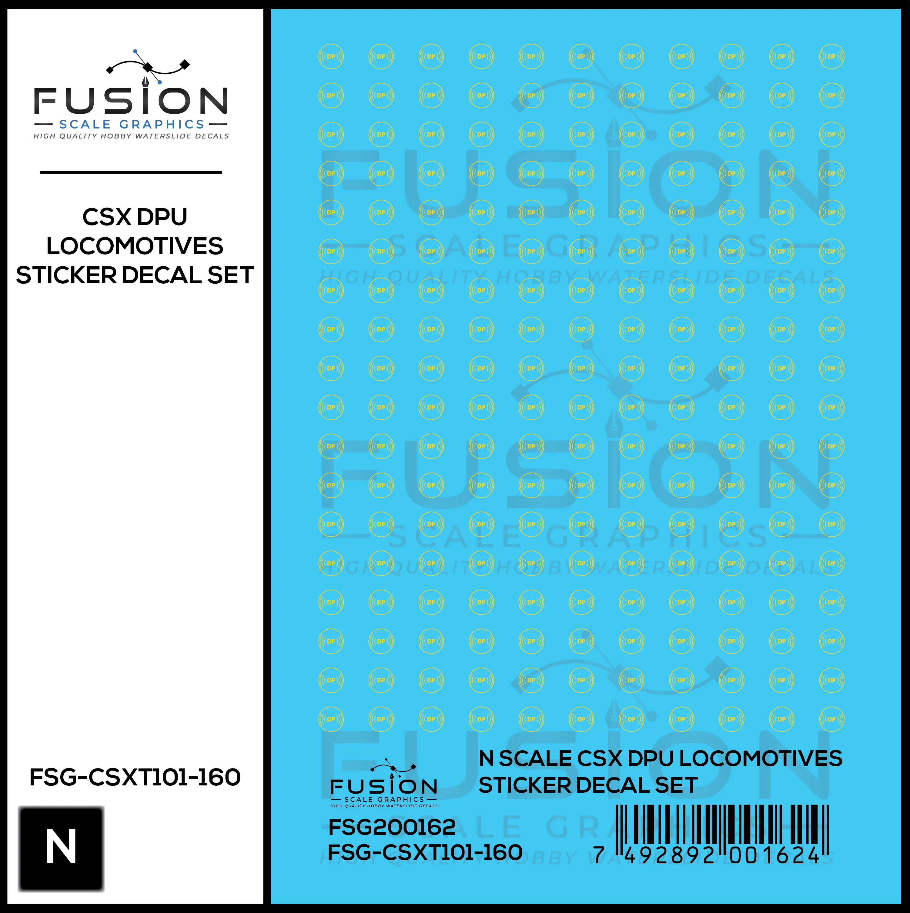 N Scale CSX Distributed Power DP Logos Decal Set Fusion Scale Graphics