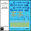 O Scale CSX 1973 Chessie System Heritage ES44AH Locomotive Decal Set Fusion Scale Graphics