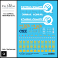O Scale CSXT Conrail Heritage GEVO Locomotive Decal Set Fusion Scale Graphics