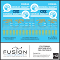 HO Scale CSX Conrail Heritage GEVO Locomotive Decal Set Fusion Scale Graphics