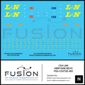 N Scale CSX 1850 L&N Heritage ES44AH Locomotive Decal Set Fusion Scale Graphics