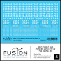 S Scale CSX Freight Car Patches Set V2 White Fusion Scale Graphics