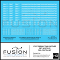 HO Scale CSX CSXT Freight Car Patches Set V2 White Fusion Scale Graphics