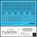 S Scale CSX Freight Car Patches Set V2 Black Fusion Scale Graphics