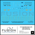 N Scale CSX 1852 W&M Western Maryland Heritage ES44AH Locomotive Decal Set Fusion Scale Graphics
