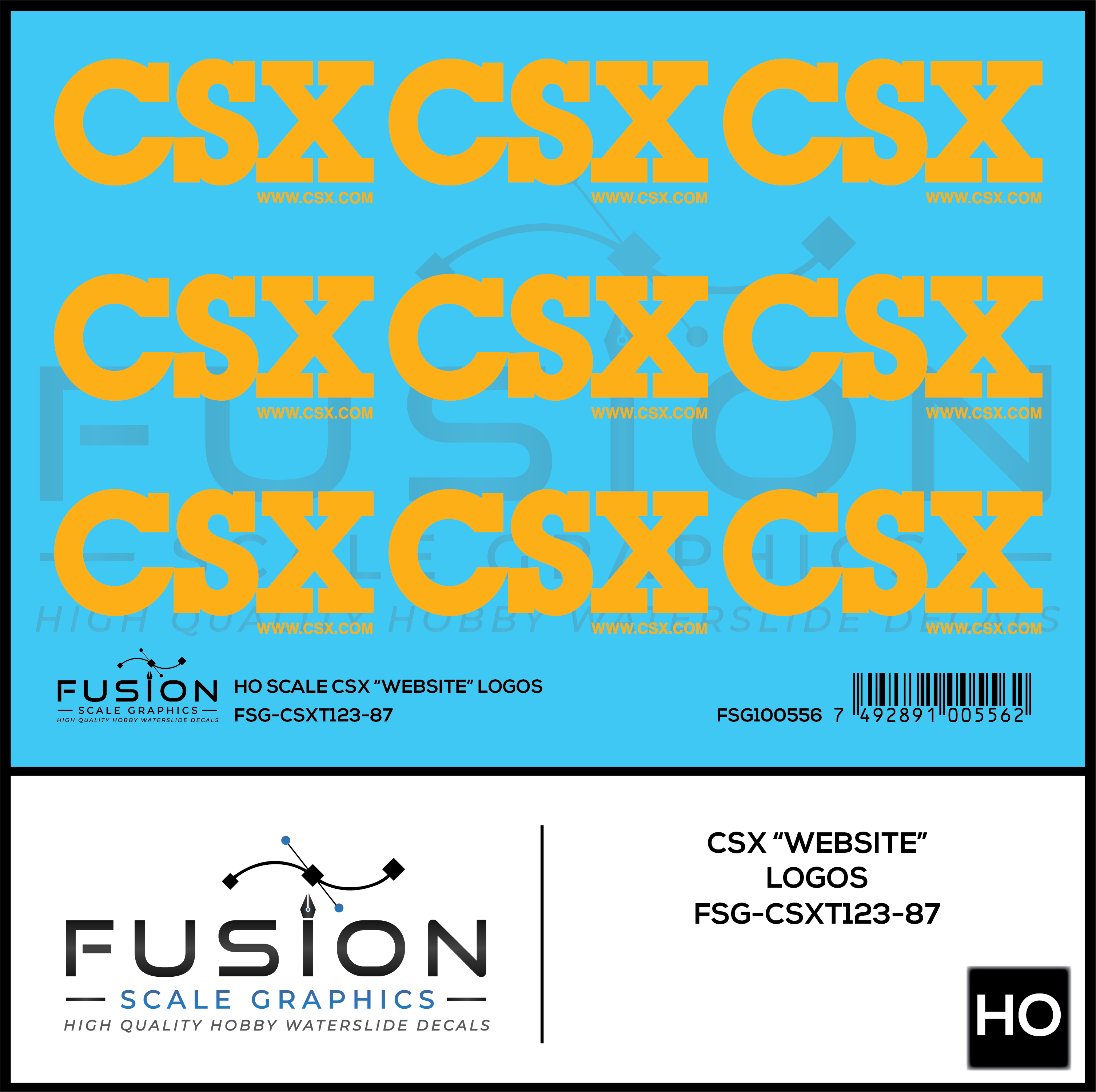HO Scale CSX "Website" Logos Decal Set