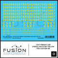 O Scale CSXT Yellow Freight Car Stencil Patch Decal Set