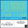 HO Scale CSXT Yellow Freight Car Stencil Patch Decal Set
