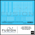 HO Scale CSXT White Stencil Freight Car Patch Decal Set