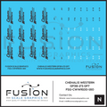 N Scale Chehalis Western EMD GP38-2 and GP7 Locomotives Decal Set Fusion Scale Graphics