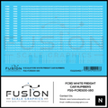 N Scale First Coast FCRD White Freight Car Numbers Decal Set Fusion Scale Graphics