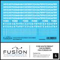 S Scale First Coast FCRD White Freight Car Numbers Decal Set Fusion Scale Graphics