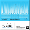 HO Scale First Coast FCRD White Freight Car Numbers Decal Set Fusion Scale Graphics