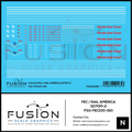 N Scale Florida East Coast/Rail America EMD SD70M-2 Locomotive Decal Set Fusion Scale Graphics