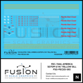 N Scale Florida East Coast/Rail America EMD SD70M-2 W/ Yellow Sill Locomotive Decal Set Fusion Scale Graphics
