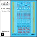 S Scale Florida East Coast/Rail America EMD SD70M-2 W/ Yellow Sill Locomotive Decal Set Fusion Scale Graphics