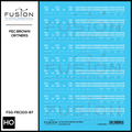 HO Scale Florida East Coast Brown Ortner Rock Hopper Cars Decal Set Fusion Scale Graphics