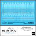 HO Scale FRTX White Freight Car Stencil Patching Decal Set