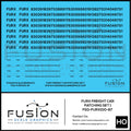 HO Scale FURX Freight Car Patches Set 1 Black Fusion Scale Graphics