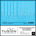 N Scale FURX Ex Rock Island Acf 4600 Patch Numbers V1 Decal Set Fusion Scale Graphics