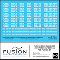 HO Scale FURX Ex Rock Island Acf 4600 Patch Numbers V1 Decal Set Fusion Scale Graphics