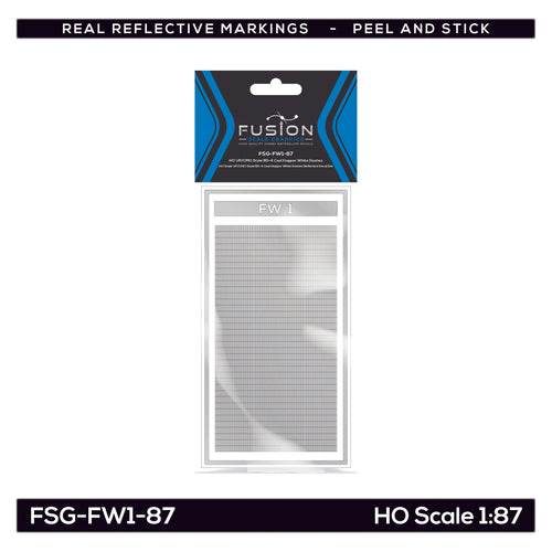 HO Scale UP/CMO Style RD-4 Coal Hopper White Dashes Reflective Decal Set Fusion Scale Graphics