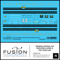 N Scale Georgia Central GW EMD GP38-2 & GP40-2 Locomotives Decal Set Fusion Scale Graphics