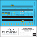 HO Scale Georgia Central EMD GP38-2 GP40-2 Locomotives Decal Set Fusion Scale Graphics