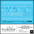 N Scale GMTX EMD SD/GP Blue and White Locomotives Decal Set Fusion Scale Graphics