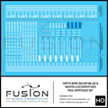 HO Scale GMTX Blue & White EMD GP SD Locomotive Decal Set Fusion Scale Graphics