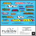 N Scale Graffiti Decal Set 3 Decal Set Fusion Scale Graphics
