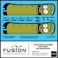 HO Scale Canadian Pacific Soo Pickle Rick Covered Hopper Graffiti Decal Set Fusion Scale Graphics